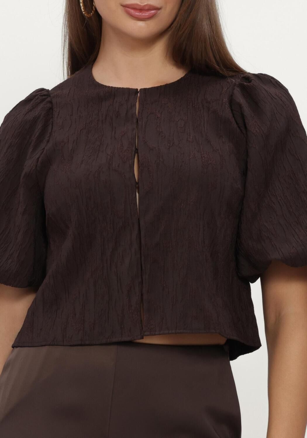 Bruine Y.A.S. Blouses YASMINU 2/4 SHORT TOP - large