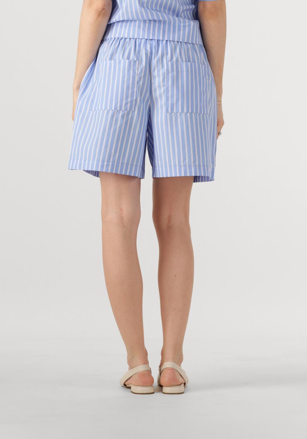 ROUGE EDIT Dames Broeken Roushona Hw Wf Shorts Lichtblauw