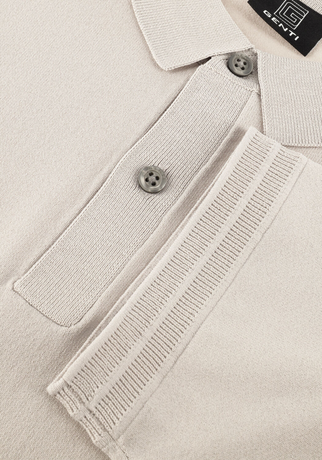 Beige GENTI Polo POLO 2 BUTTON SS 1260 - large