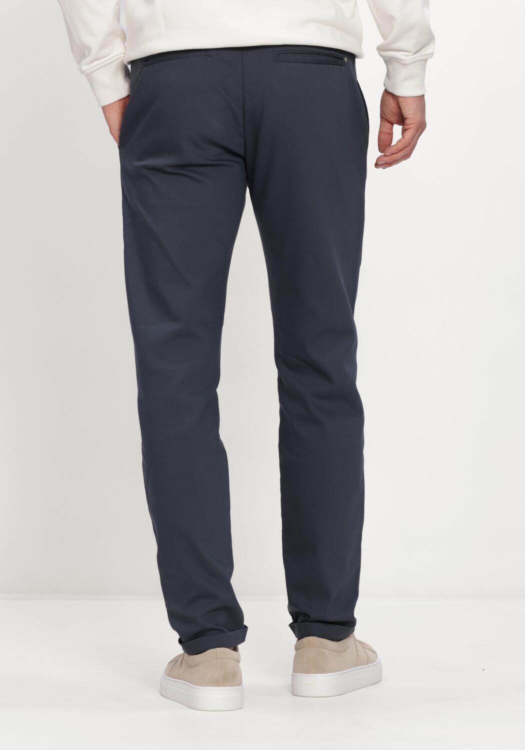 Donkerblauwe CAST IRON Lange broeken CYLAS TAPERED CHINO MEGDA POWER - large