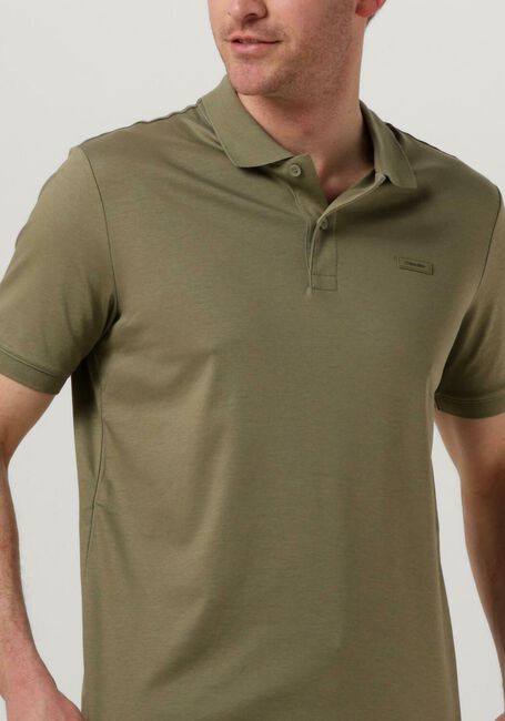 Khaki CALVIN KLEIN Polo SMOOTH COTTON SLIM POLO - large