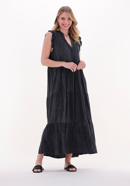 Donkergrijze CO'COUTURE Midi jurk COLDDYE S/S FLOOR DRESS - large