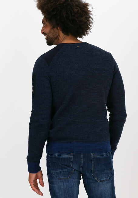 Blauwe PME LEGEND Trui R-NECK COTTON RIB KNIT - large