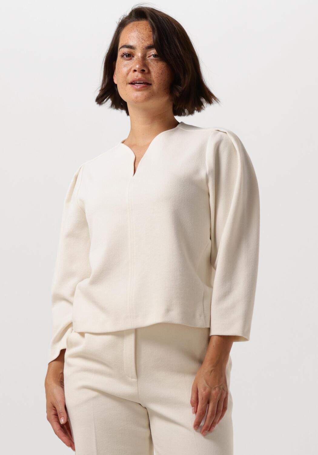 Caroline Biss Elegante Ecru Top voor Vrouwen Beige Dames