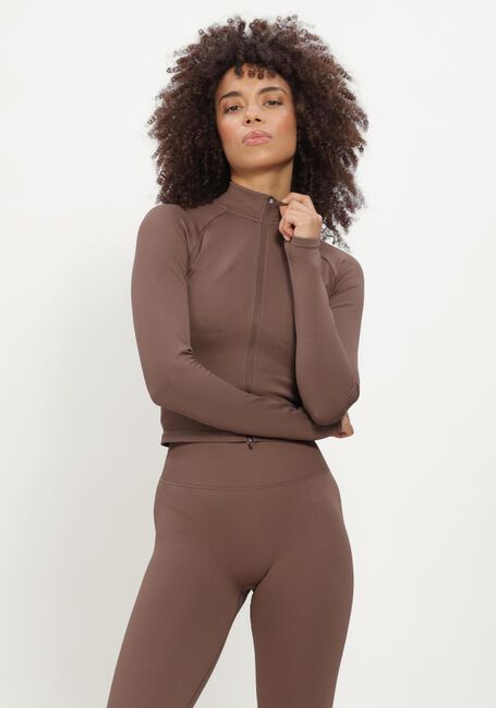 Bruine AIM'N Sportvesten SHAPE SEAMLESS ZIP JACKET - large