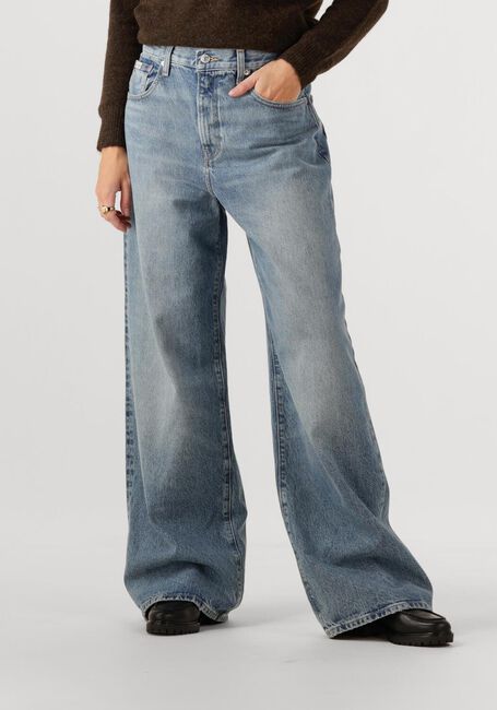 Lichtblauwe CALVIN KLEIN Wide jeans THE WIDE LEG BLUE GULF - large