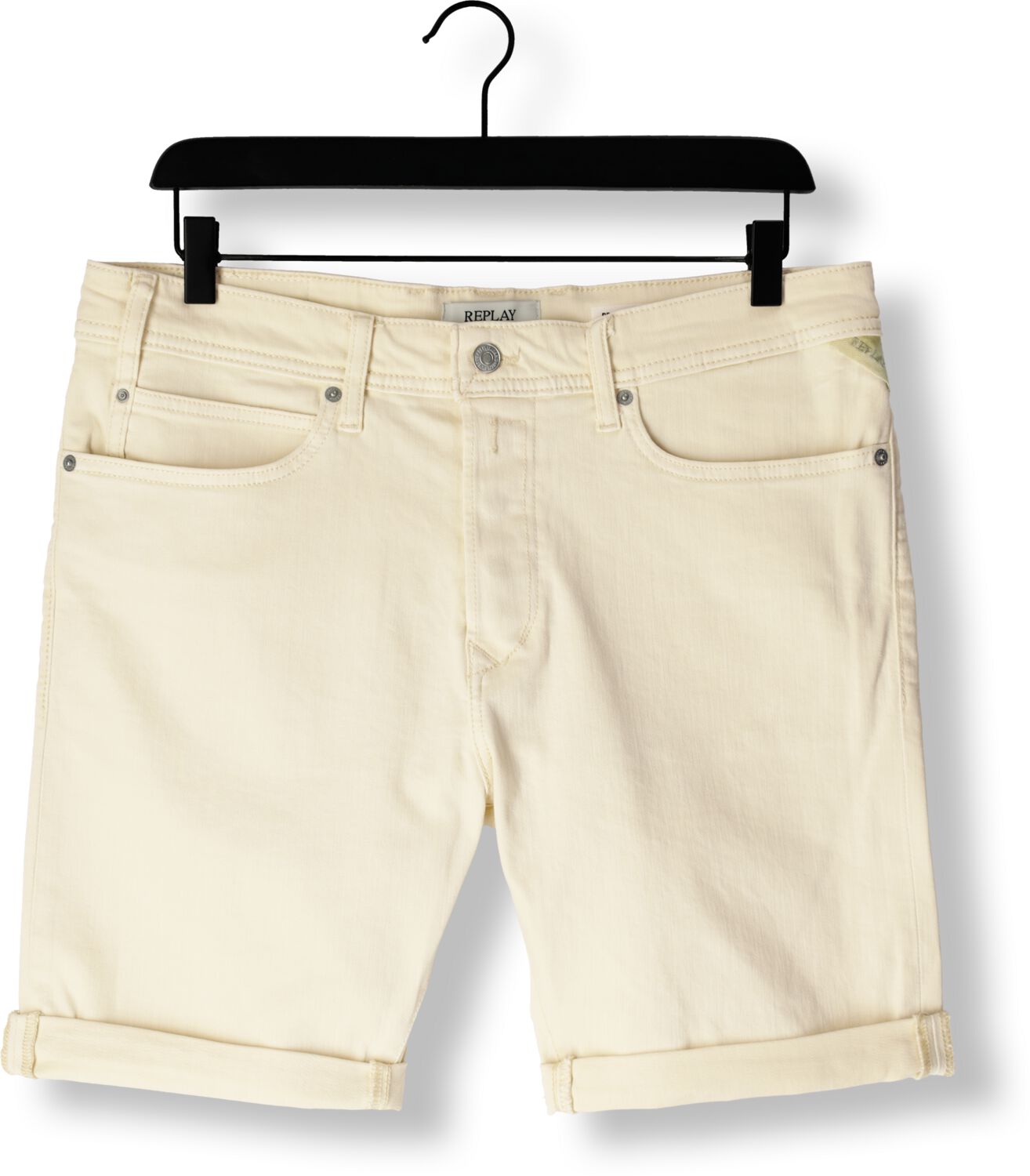 REPLAY Heren Jeans Rbj.981 Short Ecru