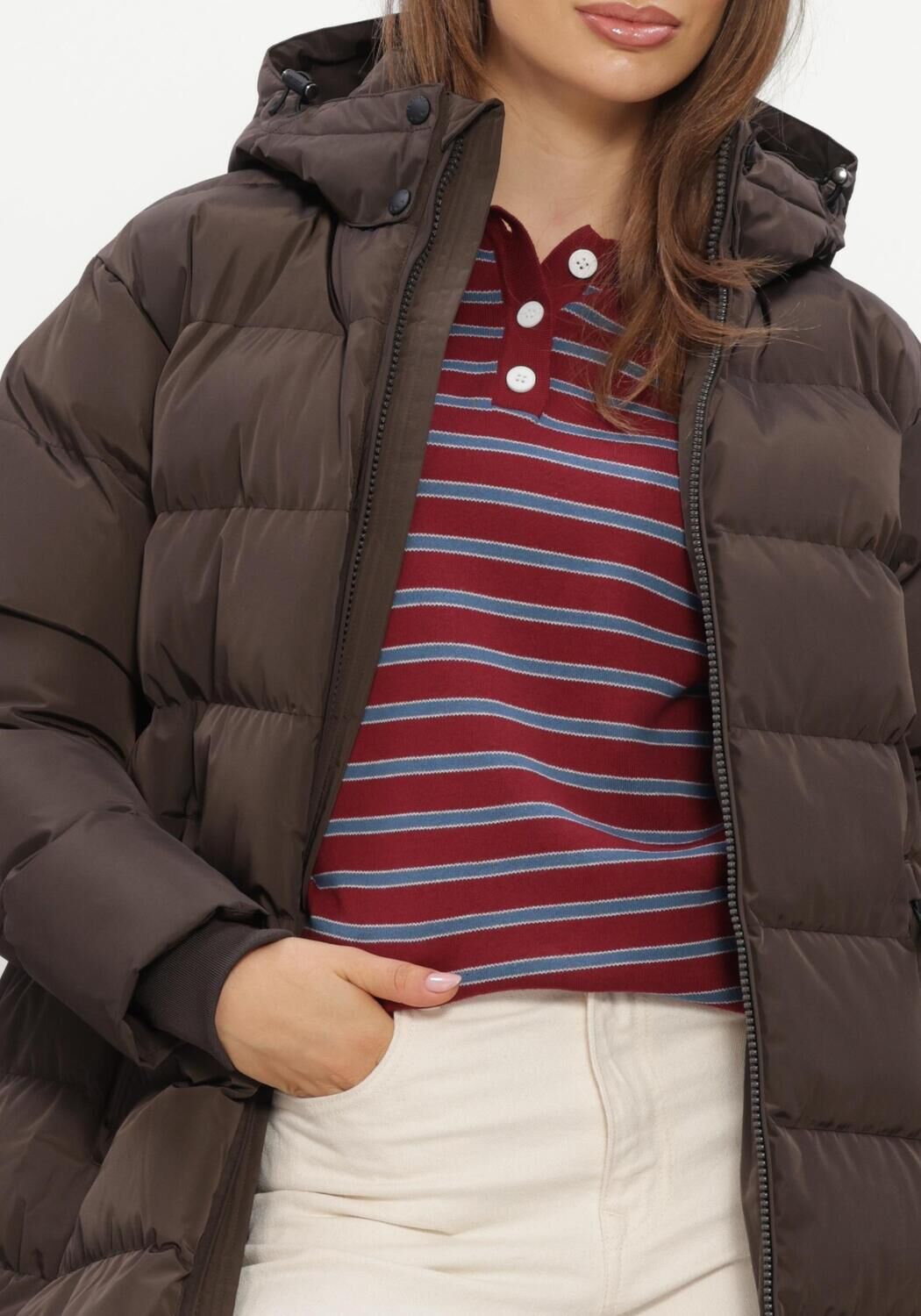 Bruine AIRFORCE Gewatteerde jas GRACE JACKET - large