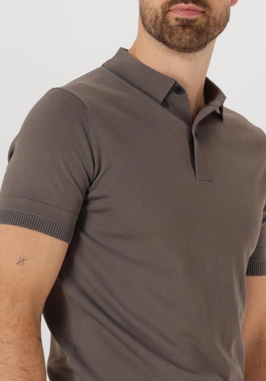 GENTI Heren Polo's & T-shirts Polo Button Ss K2046-1260 Grijs
