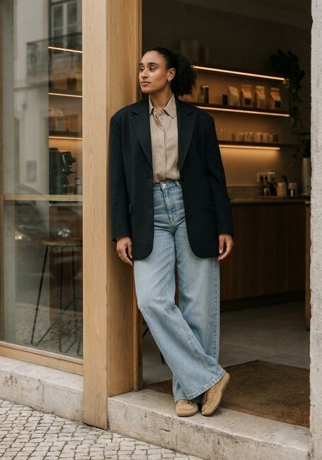 Lichtblauwe MY ESSENTIAL WARDROBE Wide jeans MWJESSIE 139 LOW-CROTCH X-WIDE - large
