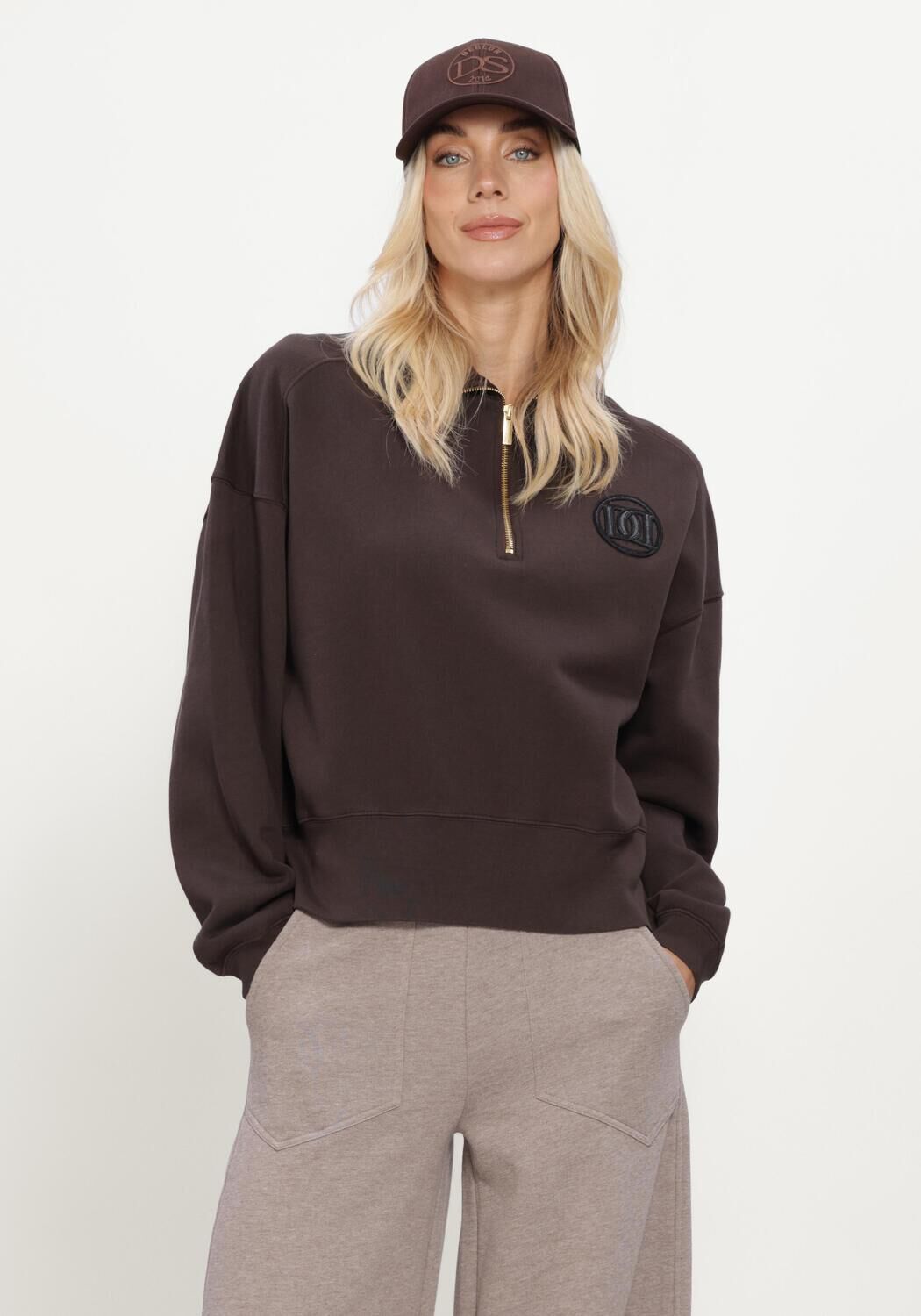Bruine DEBLON SPORTS Sweater NELLE SWEATER - large