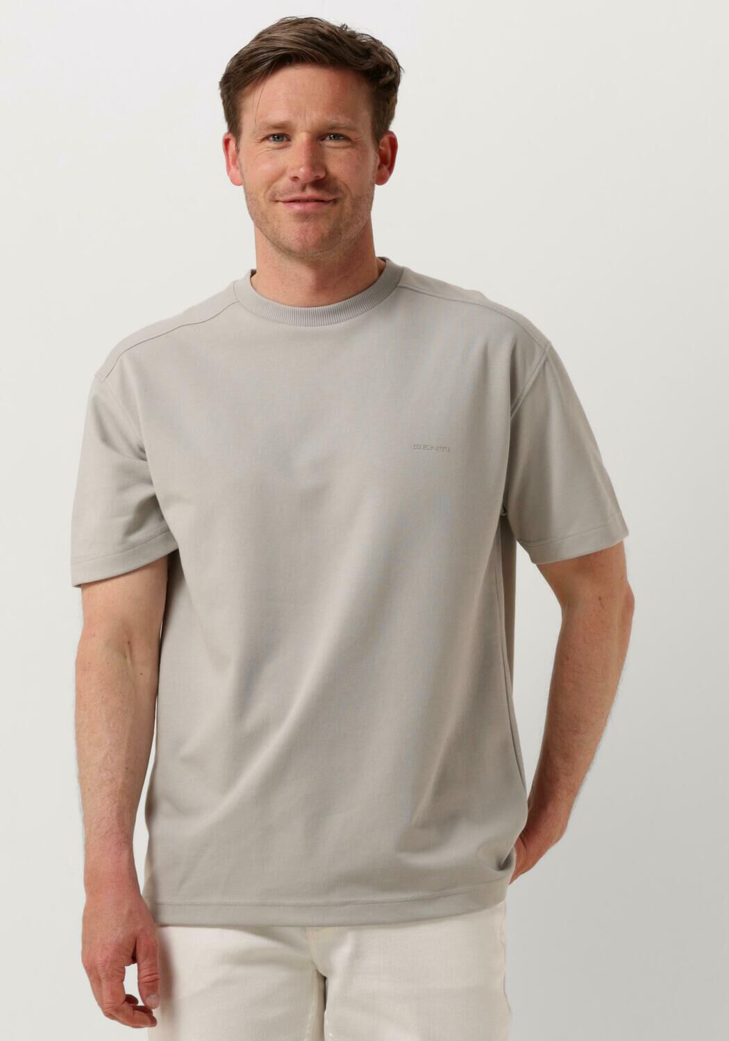 GENTI Heren Polo's & T-shirts J9044-1227 Beige