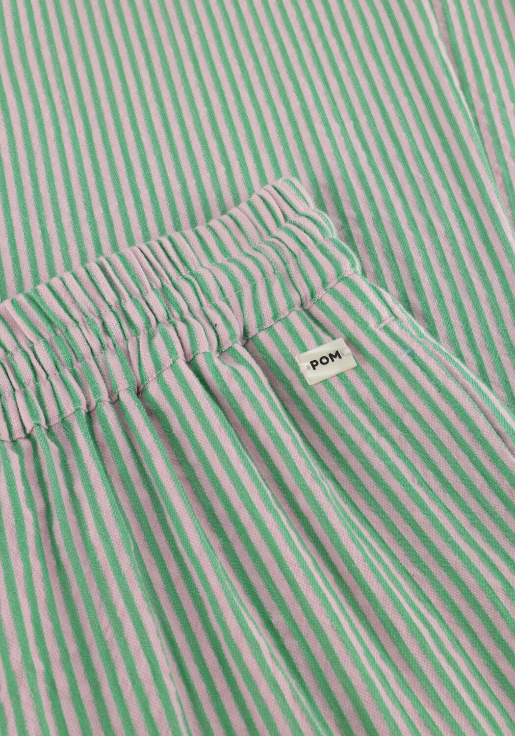 Multi POM AMSTERDAM Wijde broek PANTS SEERSUCKER GREEN PINK - large