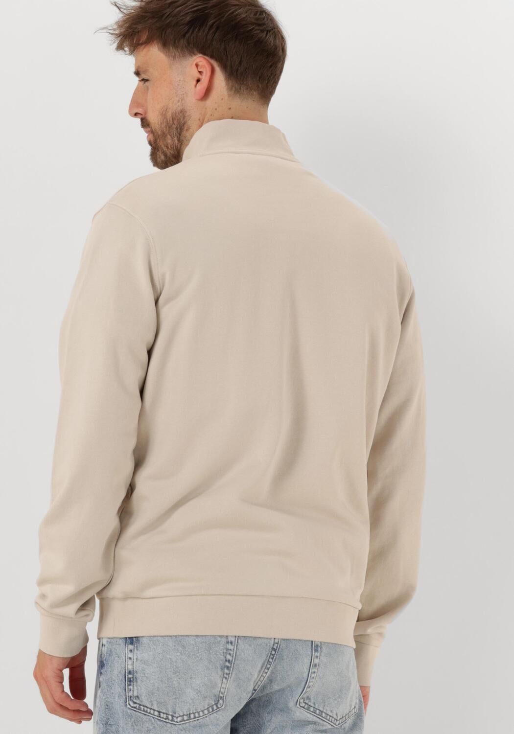 LYLE & SCOTT Heren Truien & Vesten Loopback Quarter Zip Sweat Ecru