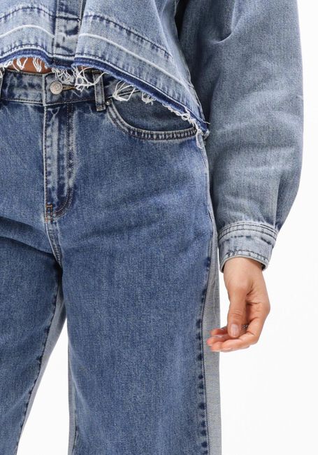Lichtblauwe ALIX THE LABEL Jeans LADIES WOVEN MIX DENIM PANTS - large