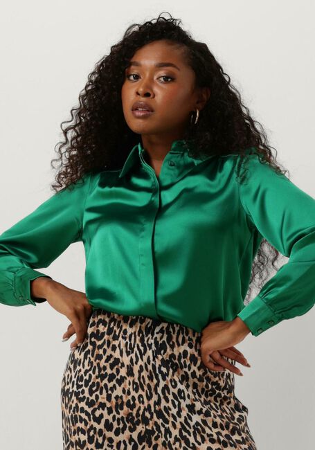 Groene OBJECT Blouses OBJSATEEN L/S SHIRT - large
