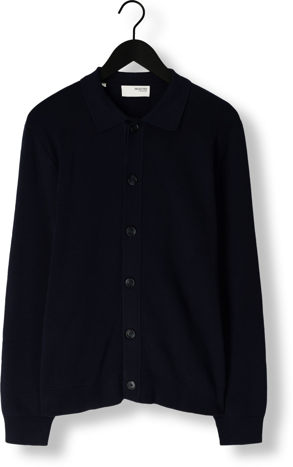 SELECTED HOMME Heren Truien & Vesten Slhmattis Ls Knit Polo Cardigan Donkerblauw