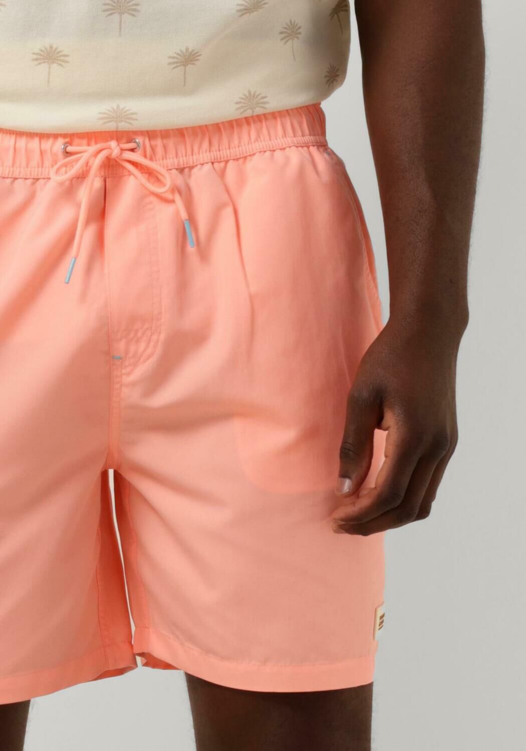 SCOTCH & SODA Heren Zwembroeken Mid Length Swim Short Solid Roze