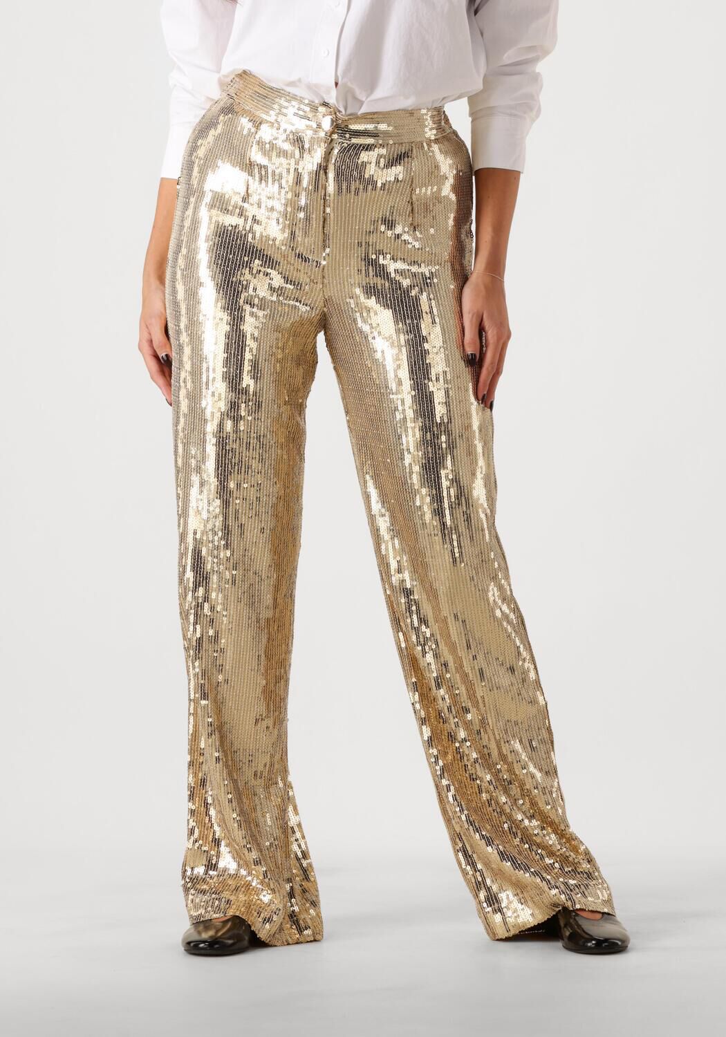 Notre-v Gouden paillettenbroek Nv-Engelina Yellow Dames