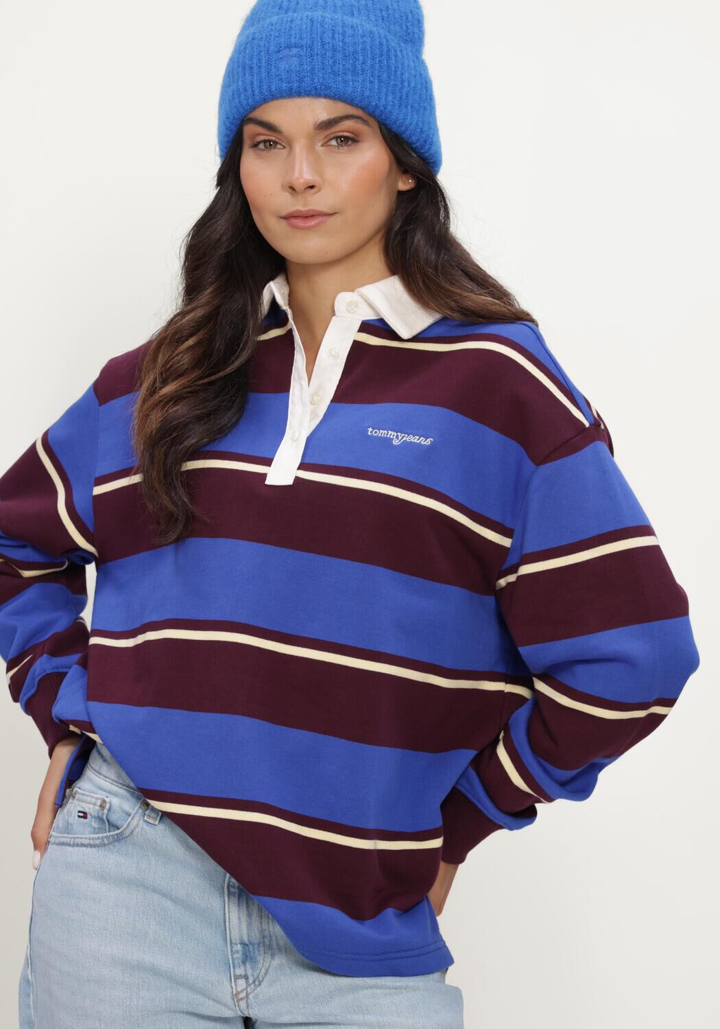 Multi TOMMY JEANS Trui TJW RLX SCRIPT RUGBY - large