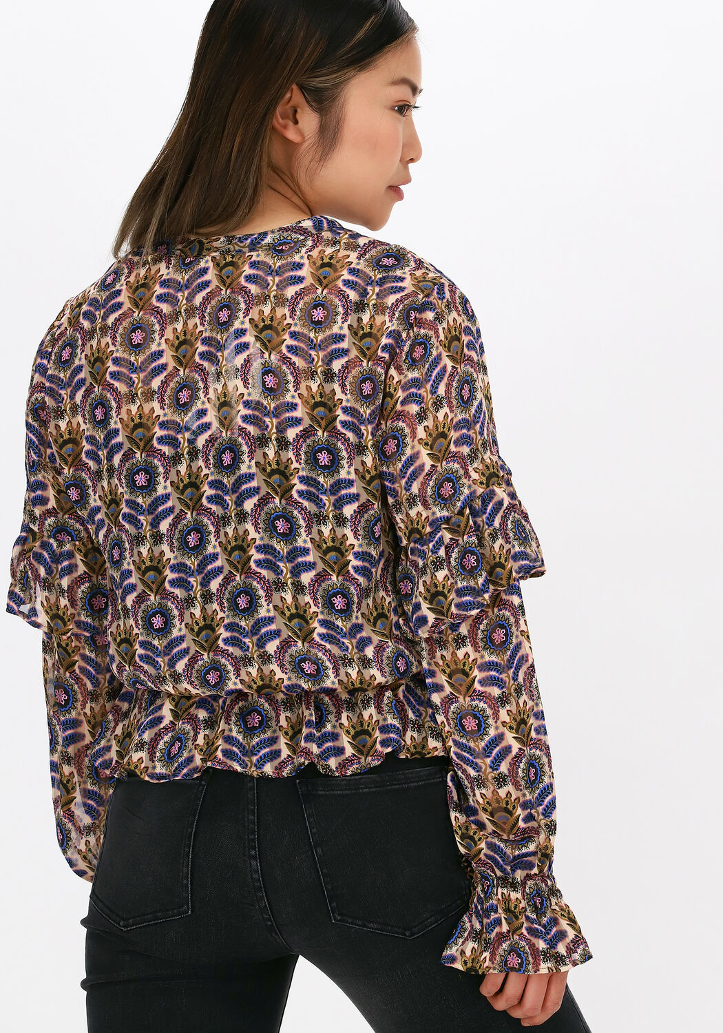 paarse scotch soda blouse printed recycled polyester top