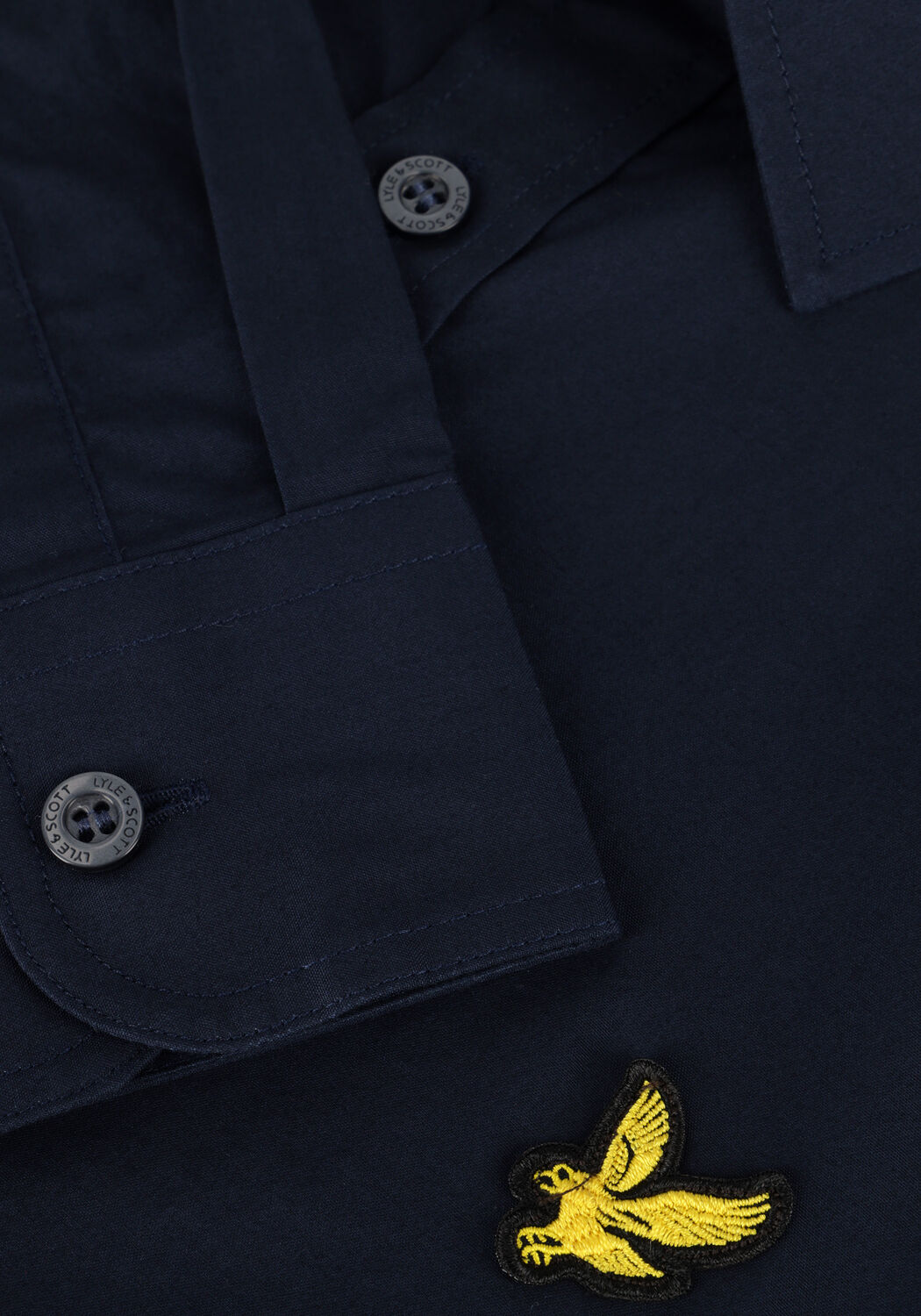 Donkerblauwe LYLE & SCOTT Casual overhemd LONG SLEEVE POPLIN - large