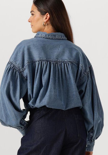 Blauwe BY-BAR Blouses SARAH SHORT DENIM BLOUSE - large