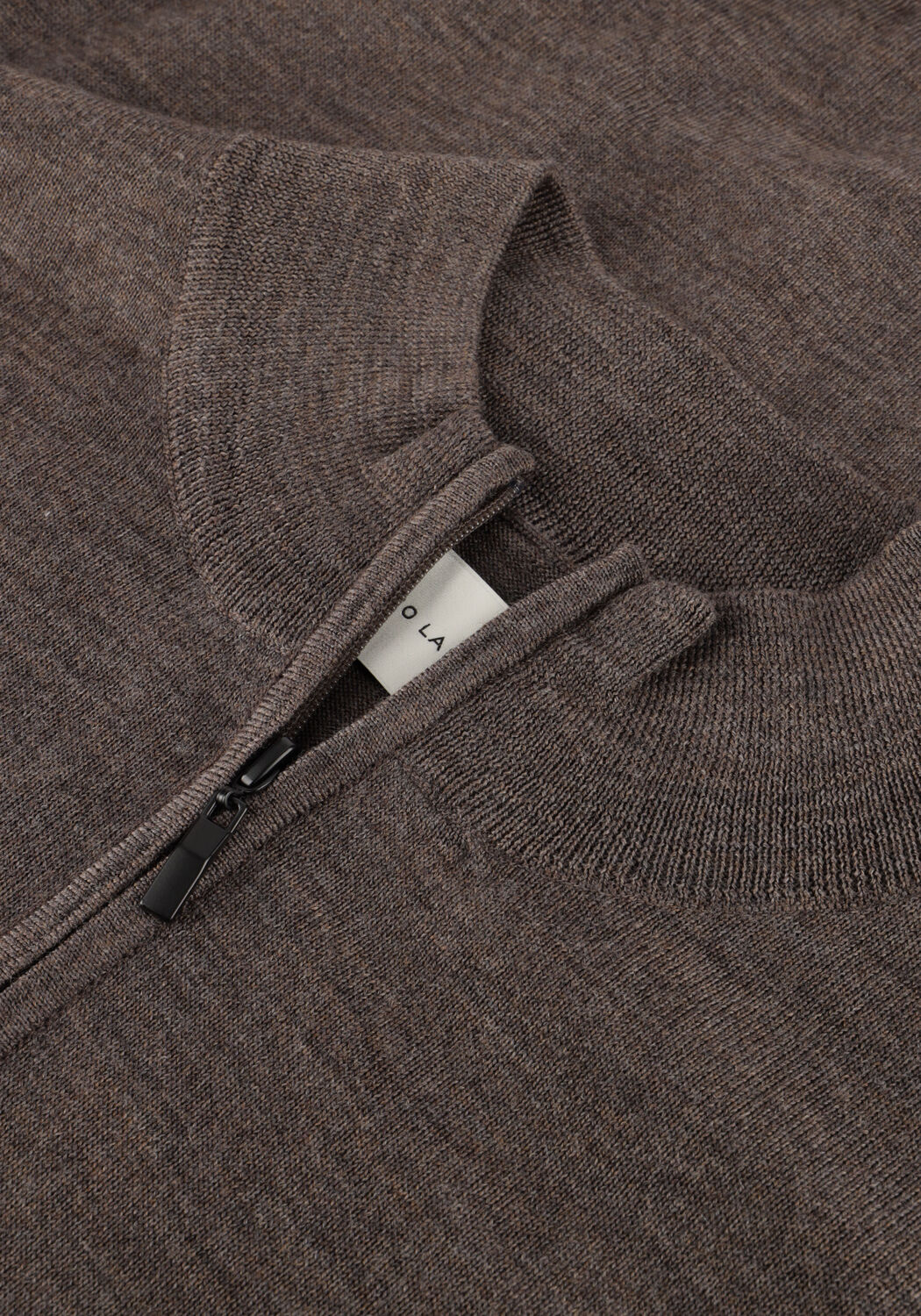 Bruine STEFANO LAURAN Trui HALF ZIP ANDERS - large