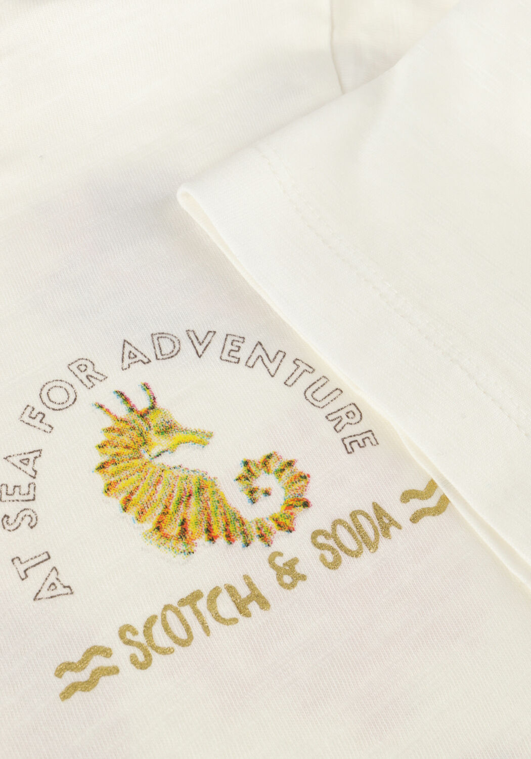 Witte SCOTCH & SODA T-shirt ORGANIC COTTON T-SHIRT - large