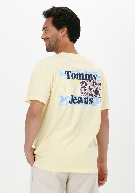 Gele TOMMY JEANS T-shirt TJM FLORAL FLAG TEE - large
