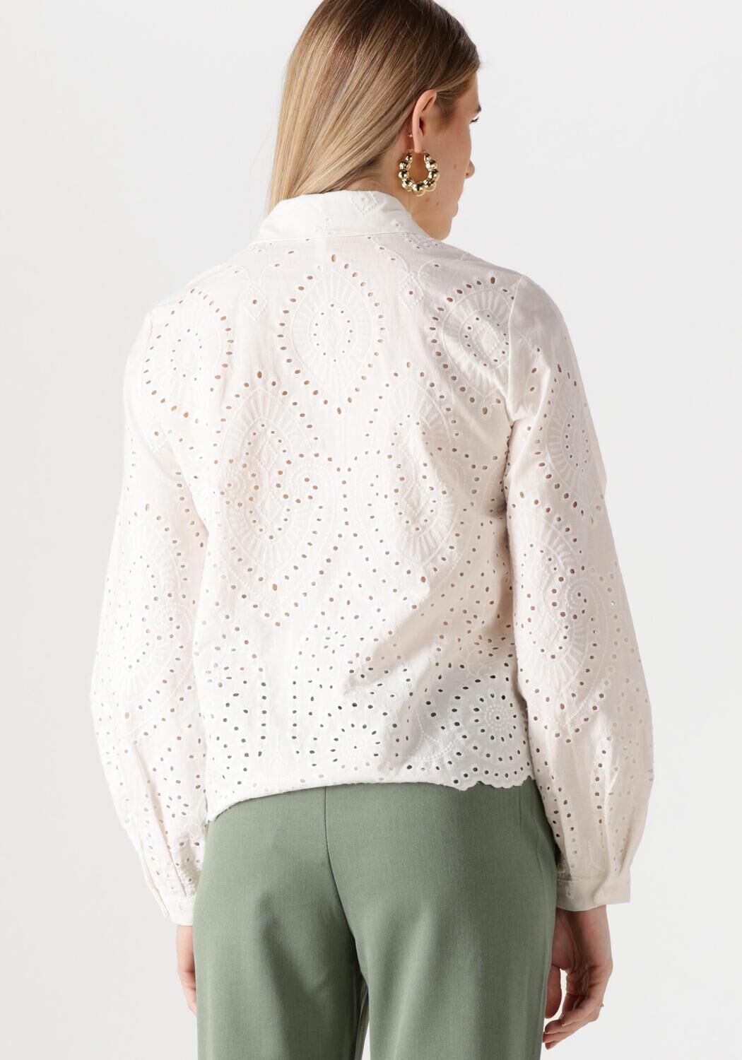 OBJECT Dames Blouses Objbitten L s Re Shirt Wit