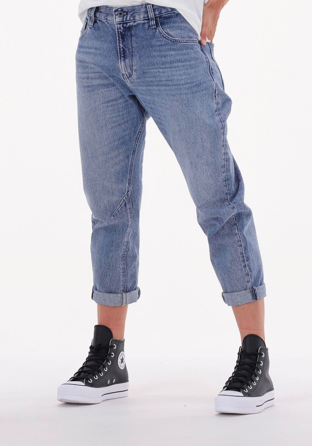 blauwe g star raw mom jeans arc 3d boyfriend wmn