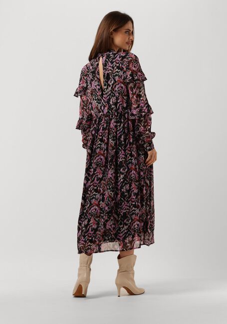 Zwarte NOTES DU NORD Midi jurk FABIOLA LUREX MIDI DRESS - large