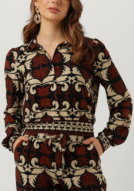 Bruine VANILIA Blouses PALM BOW BLOUSE - large