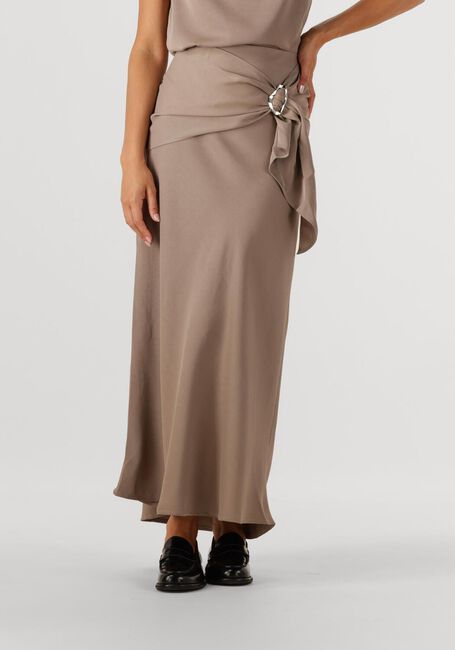 Taupe NEO NOIR Midirok KIT DULL SATEEN SKIRT - large