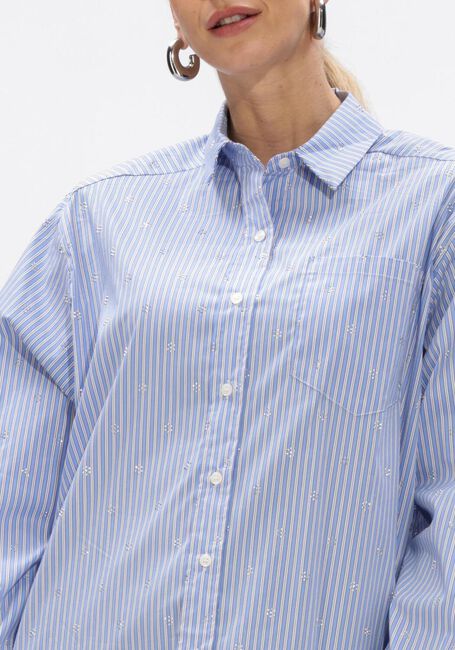 Donkerblauwe NEO NOIR Blouses DALMA DECORATION SHIRT - large