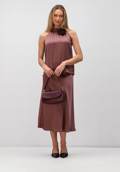 Taupe NEO NOIR Top ROSETTE HEAVY SATEEN TOP - large