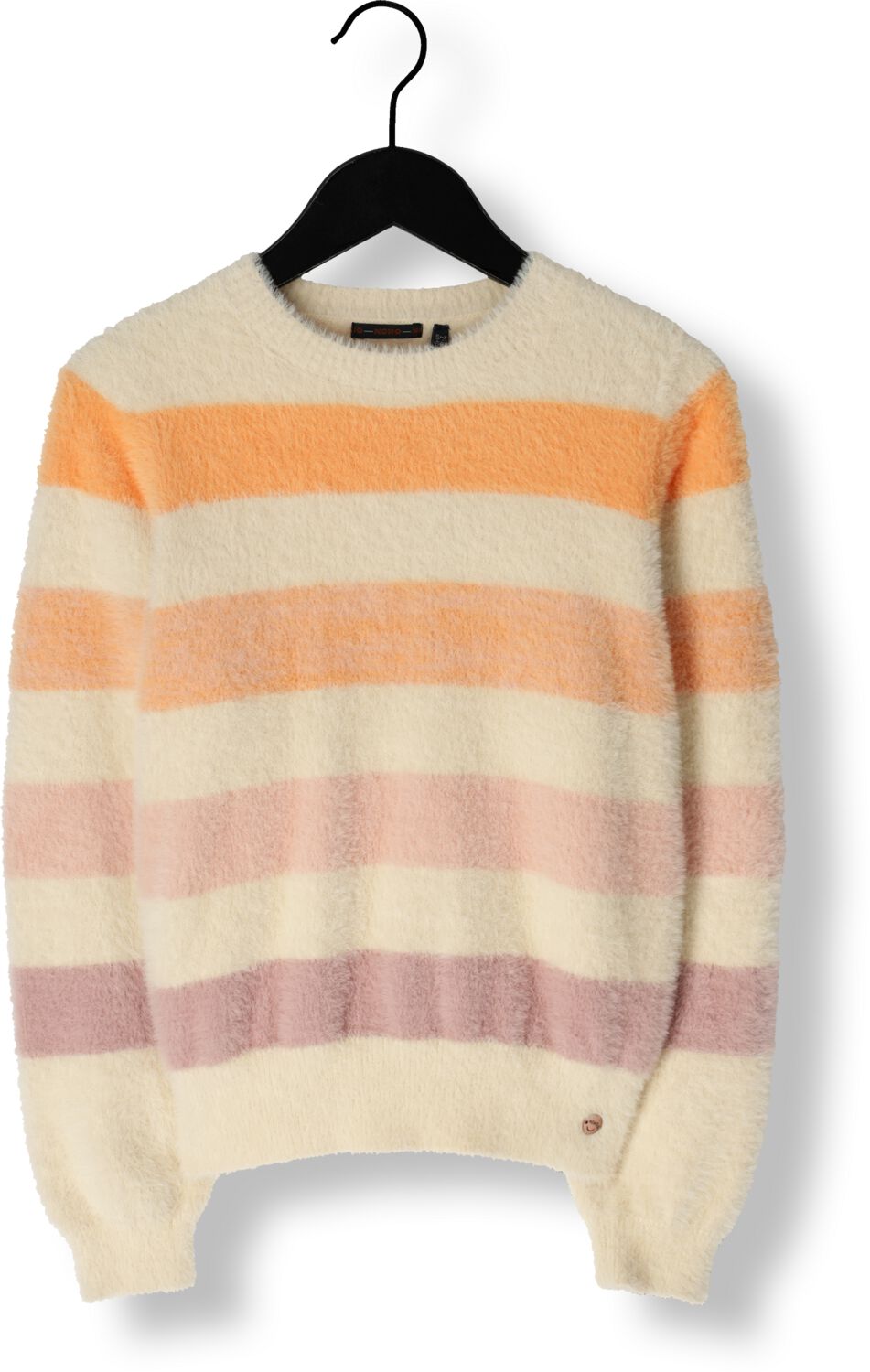 NONO Meisjes Truien & Vesten Ketan Fluffy Yarn Striped Sweater Creme