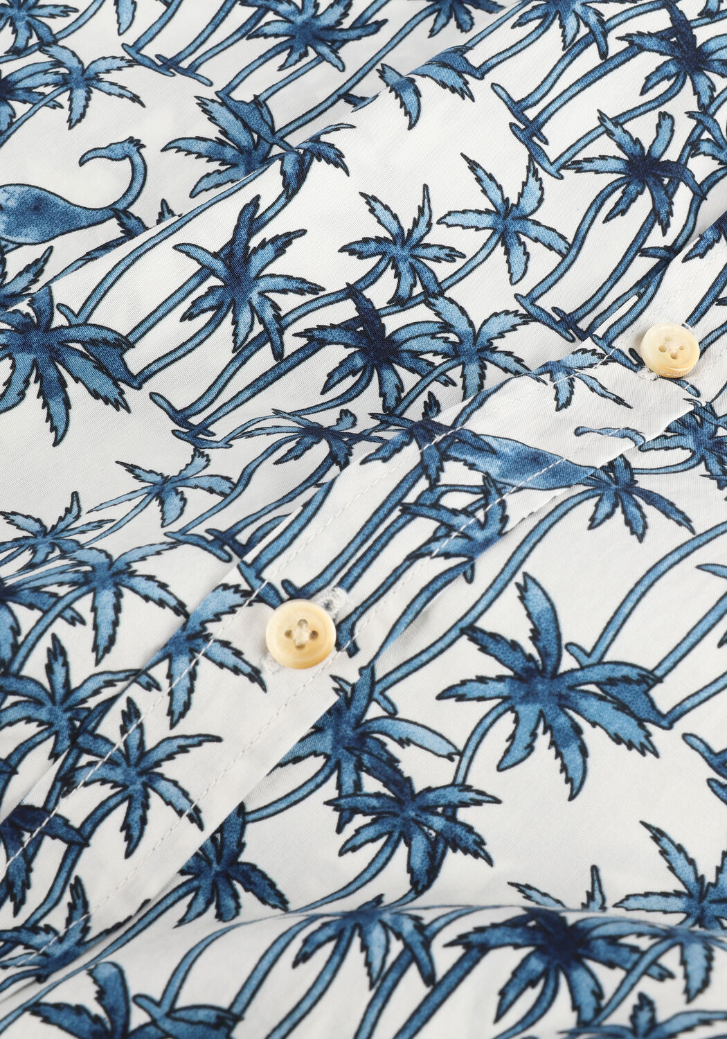 Blauwe SCOTCH & SODA Casual overhemd SLIM FIT PRINTED POPLIN SHIRT - large