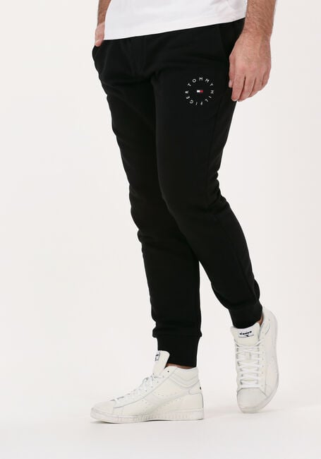 Zwarte TOMMY HILFIGER Joggingbroek ROUNDALL GRAPHIC SWEATPANT - large