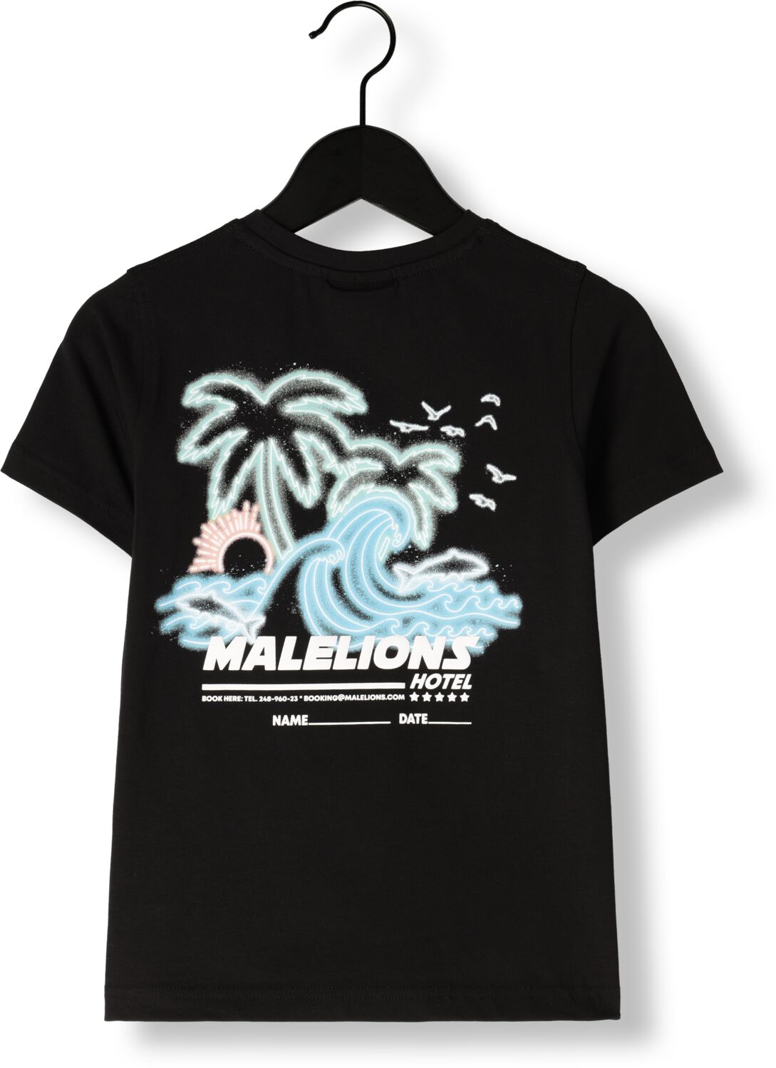 MALELIONS Jongens Polo's & T-shirts Paradise T-shirt Zwart