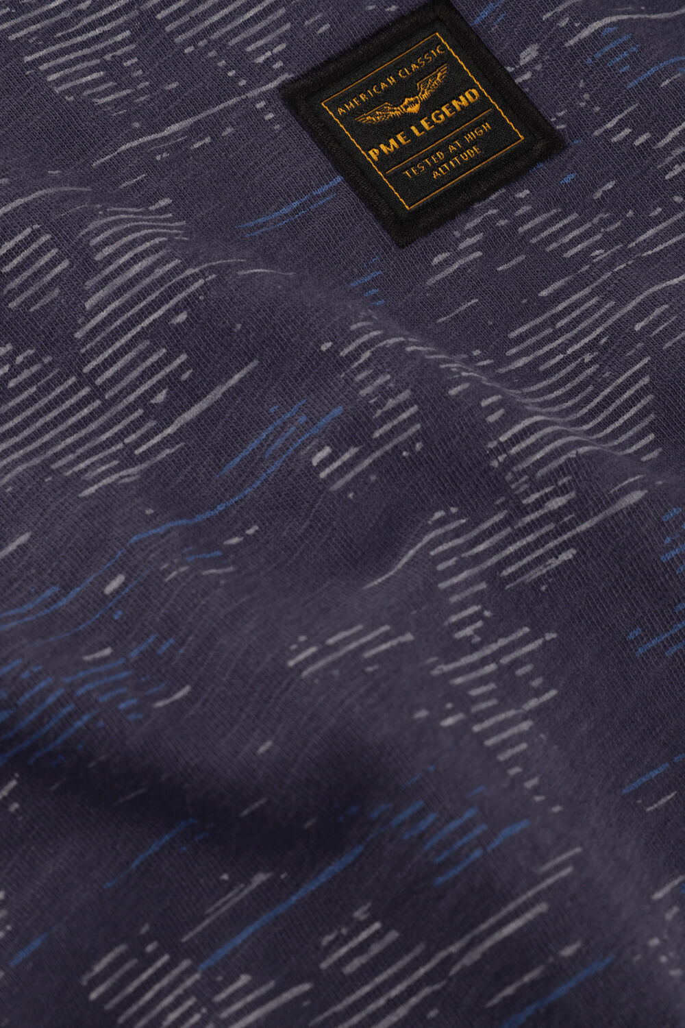 Blauwe PME LEGEND T-shirt AOP COTTON SLUB - large