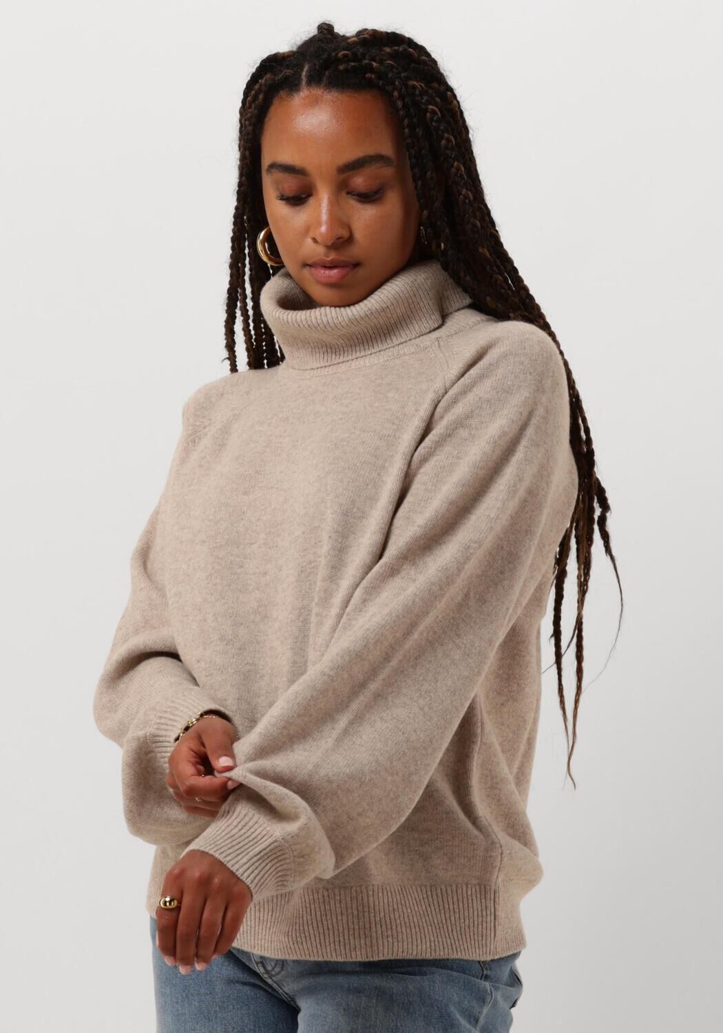 GESTUZ Dames Truien & Vesten Manzigz Wool Rollneck Beige