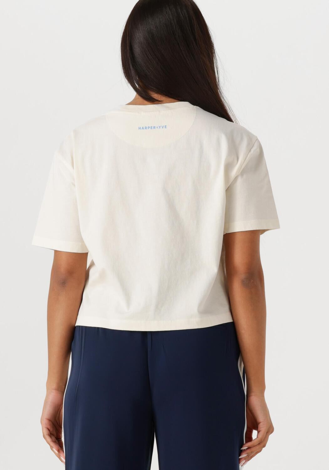 HARPER & YVE Dames Tops & T-shirts Hotstuff-ss Cropped Ecru