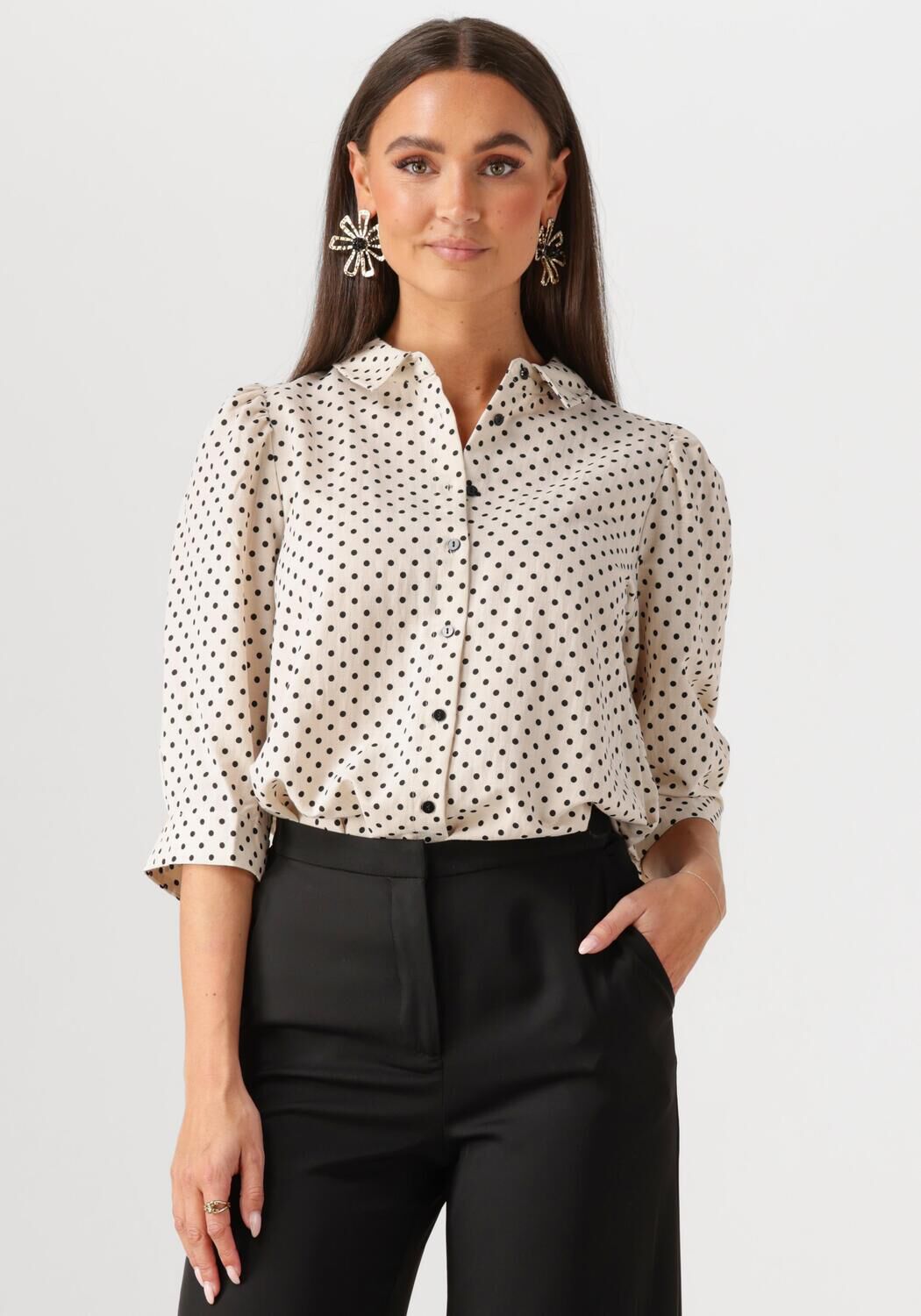LOLLYS LAUNDRY Dames Blouses Bonoll Shirt Ss Creme