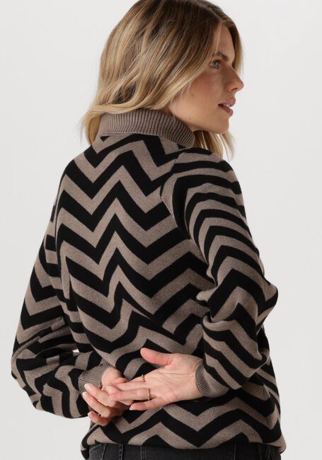 Bruine OBJECT Trui OBJRAY L/S KNIT ROLLNECK - large