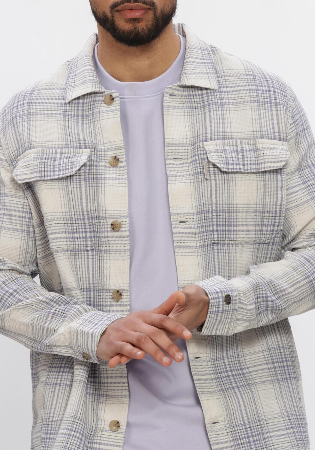 Multi CAST IRON Overshirts CHECK SPRING WAFFLE - large