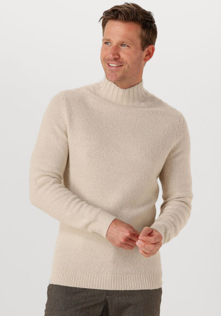Beige PROFUOMO Coltrui PULLOVER MOCK NECK BOILED WOOL - large