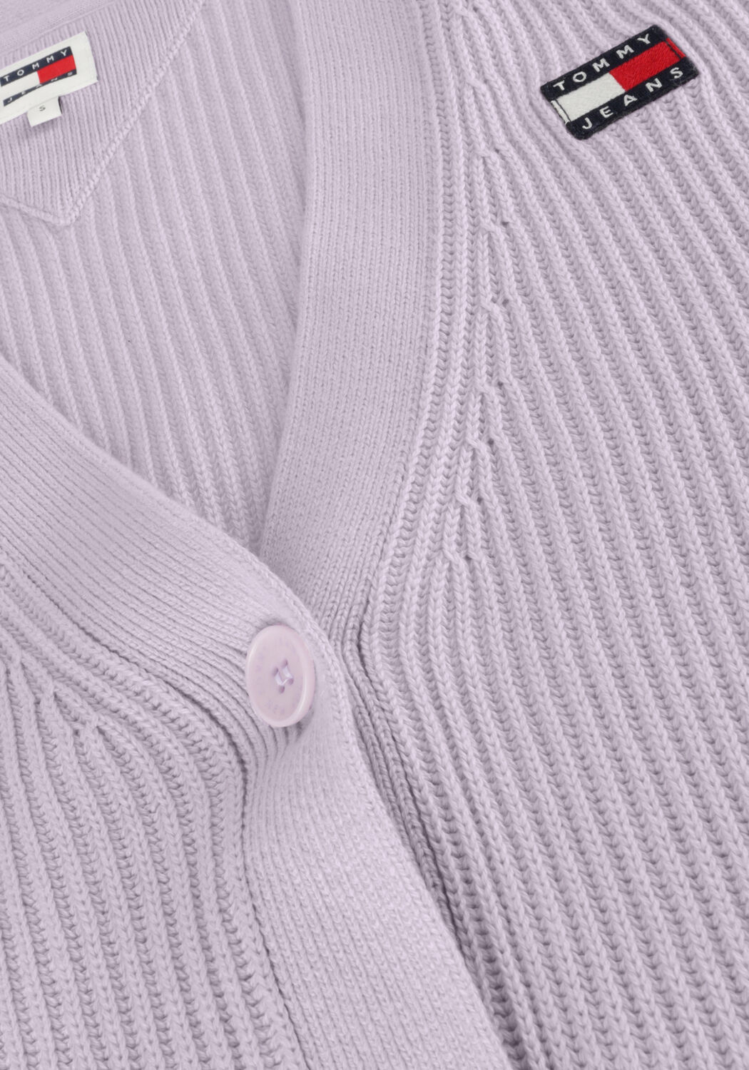 Lila TOMMY JEANS Trui TJW ESSENTIAL BADGE CARDIGAN - large