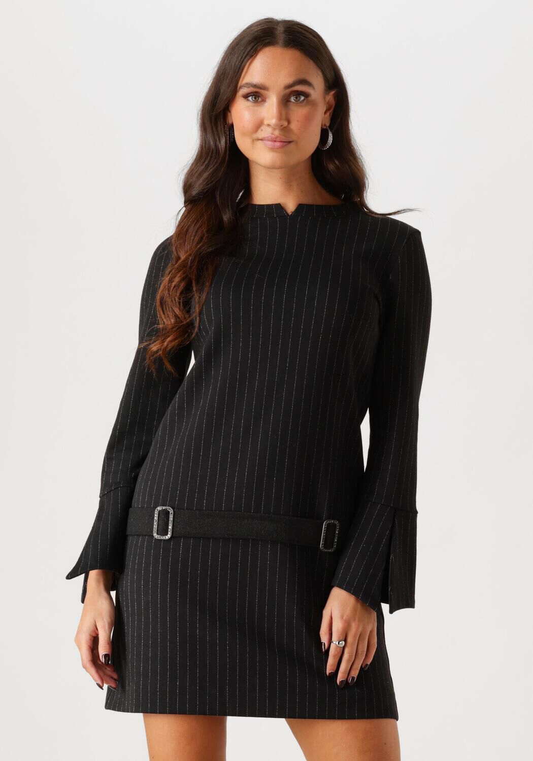 ANA ALCAZAR Dames Jurken A Dress Pinstripe Zwart